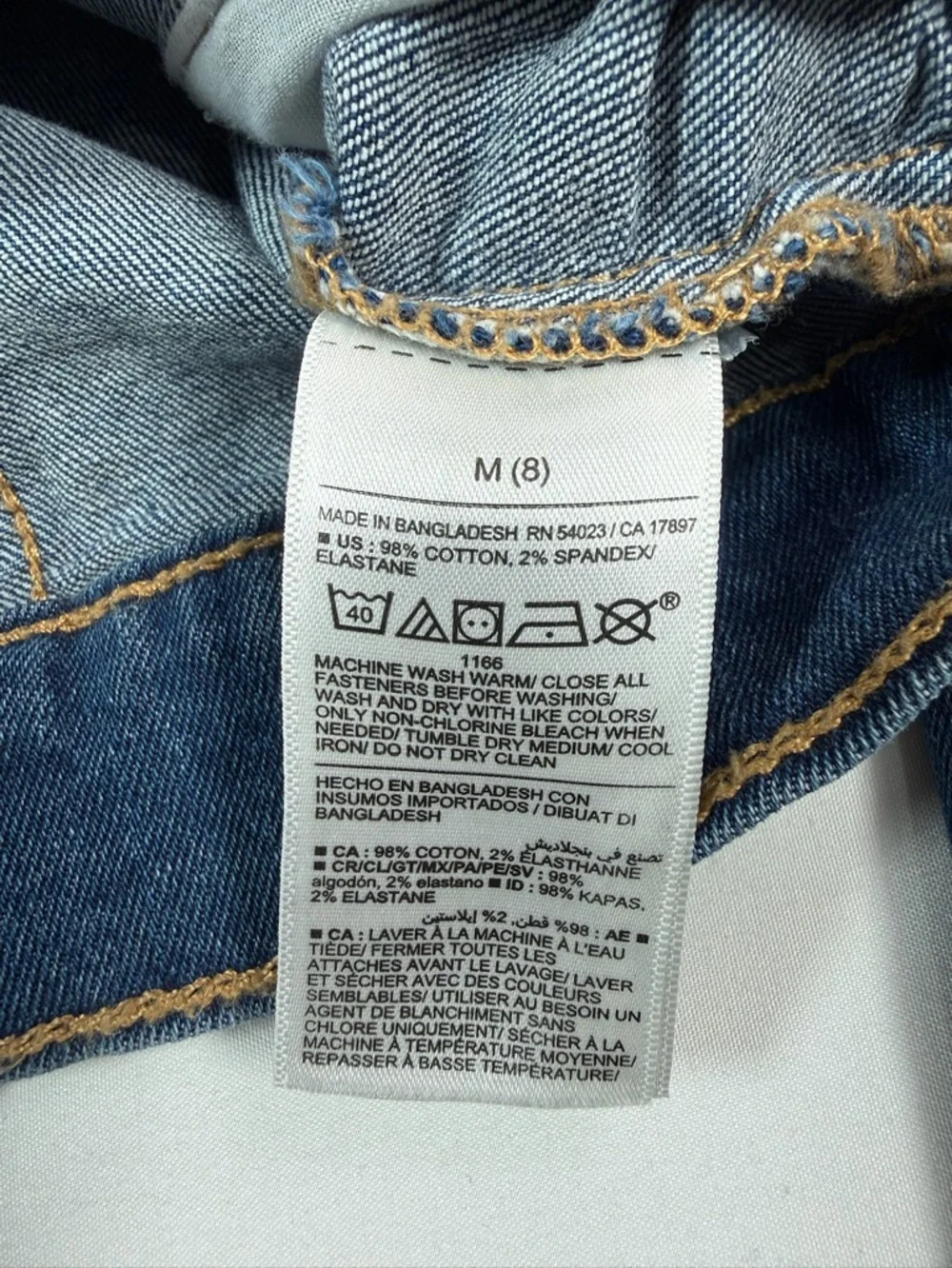 OLD NAVY Girls Denim Jean Jacket Medium 8 Classic Trucker Blue‎ Casual Retro
